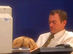 Blowjob and Sex In The Office For Horny Blonde Secretary