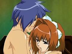 Brilliant redhead hentai hottie making love with her horny boyfriend...