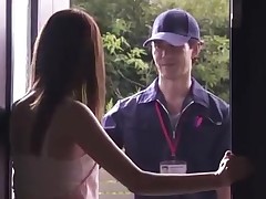Hot amateur japanese and a postman