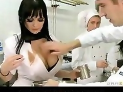 Breasty sunless gets the teacher respecting a cooking class nearly bang their way